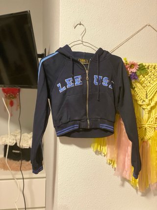 Chaqueta Corta Lee Azul con Rayas
