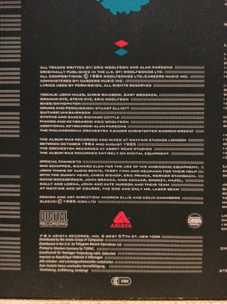 Vinilo Lp Stereotomy The Alan Parsons Project