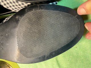 Mocasines Zara negros lazo cuadros talla 37