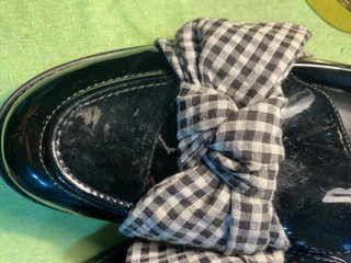 Mocasines Zara negros lazo cuadros talla 37