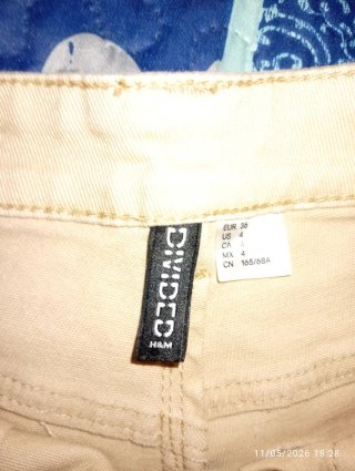 Pantalón ancho beige
