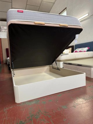 150x190 CANAPE FLEX MADERA BLANCA y COLCHÓN