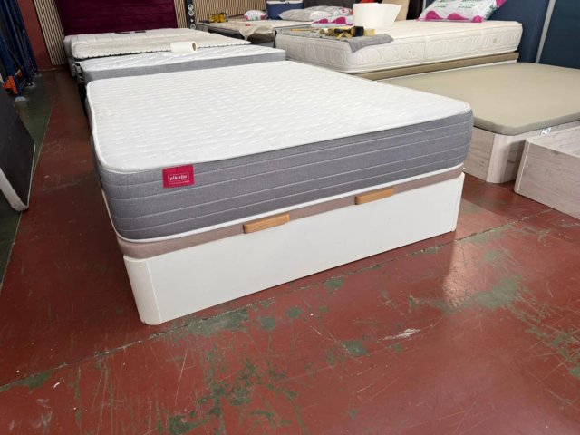 150x190 CANAPE FLEX MADERA BLANCA y COLCHÓN