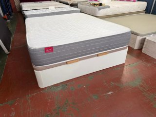 150x190 CANAPE FLEX MADERA BLANCA y COLCHÓN