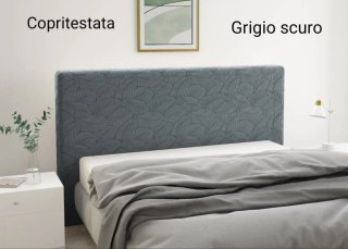 Copritestata letto grigio chiaro e altri colori