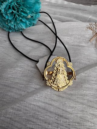 Colgante abanico dorado
