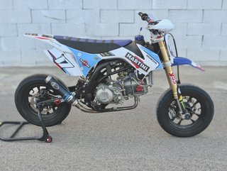 Pitbike Malcor Super Racer 190cc Azul/Blanco