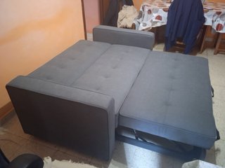 Sofá cama gris 3 plazas. Nuevo