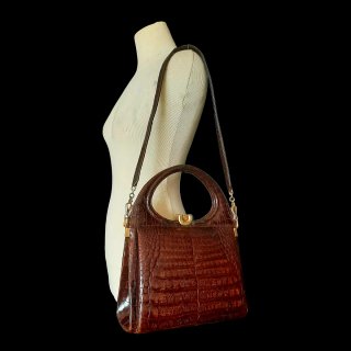 Bolso Piel Vintage 60s 70s Alta Gama