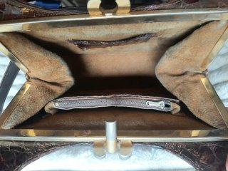 Bolso Piel Vintage 60s 70s Alta Gama