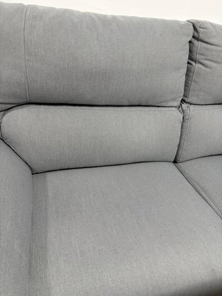 Sofá 3 plazas gris tela