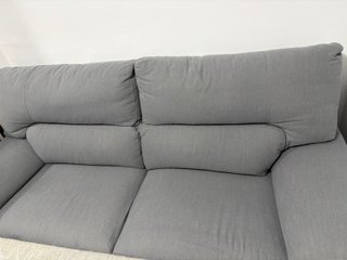 Sofá 3 plazas gris tela