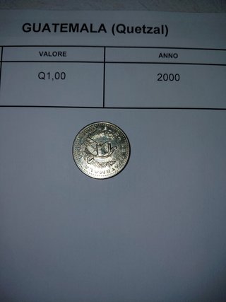 Moneta 1 Quetzal Guatemala 2000
