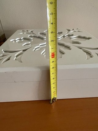 Caja Zara madera calado blanco