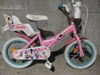 Bicicleta infantil Minnie Mouse rosa