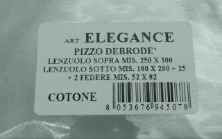 Lenzuola singola Nazareno Gabrielli con pizzo