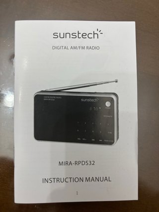 Radio Sunstech Mira RPDS32.La batería no funciona.