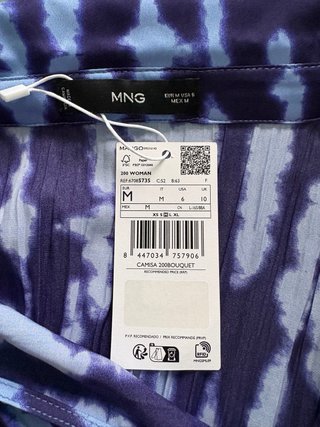Camisa de mujer Mango talla M Nueva