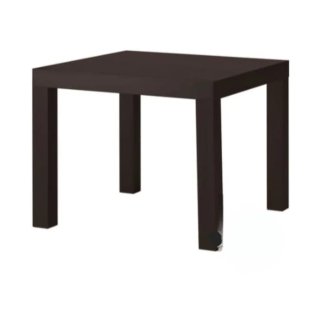 Mesa auxiliar negra de madera