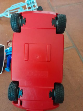 Coche descapotable rojo y lancha Playmobil