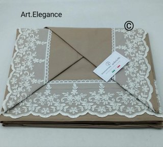 Completo Lenzuola Matrimoniale Cotone Beige