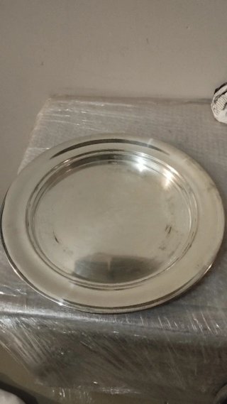 Conjunto fuentes metálicas y bandeja