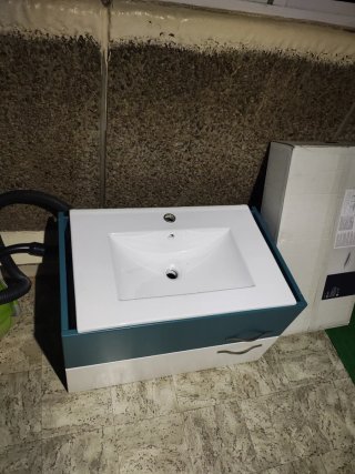 Lavabo de porcelana blanco 70x46
