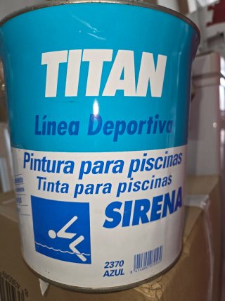 Pintura Titan Piscinas 4L Azul Disponibles 5 botes