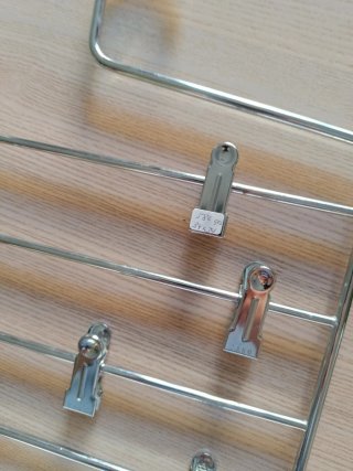 2 perchas acero vintage - múltiples con pinzas