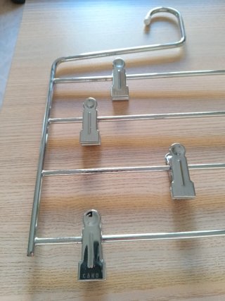 2 perchas acero vintage - múltiples con pinzas