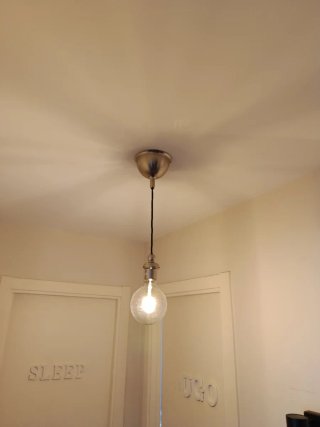 Lámpara Edison Minimalista Metal y Cristal