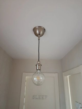 Lámpara Edison Minimalista Metal y Cristal