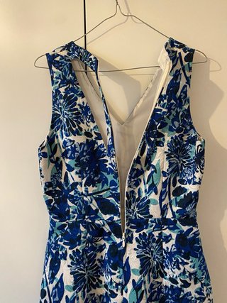 Abito H&M fantasia floreale blu e bianco