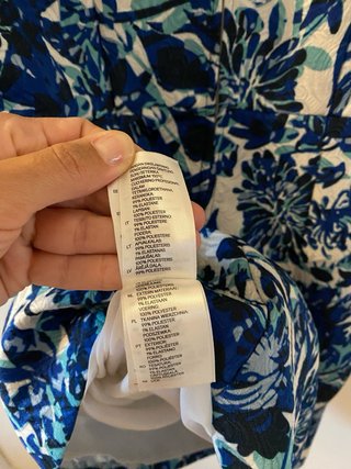 Abito H&M fantasia floreale blu e bianco