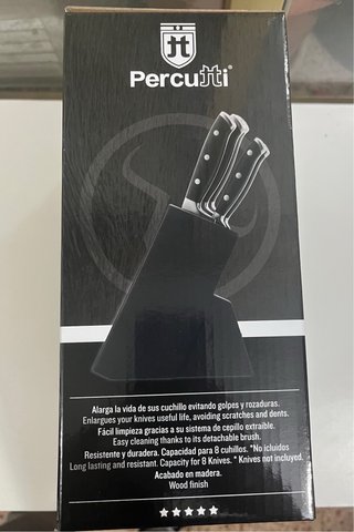Bloque de cuchillos de madera Percutti Bull