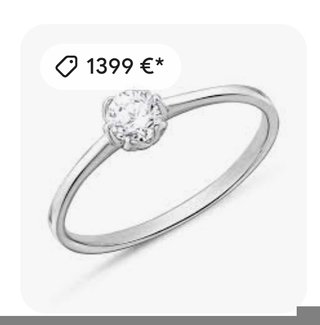 Anillo oro blanco diamante
