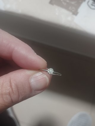 Anillo oro blanco diamante