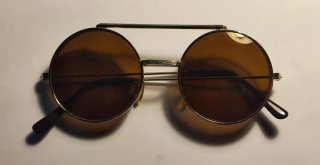 Gafas de sol vintage doble lente redondas