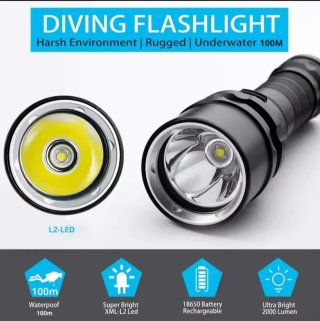 Linterna LED pesca submarina