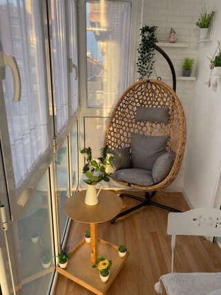 Silla Colgante Huevo Mimbre