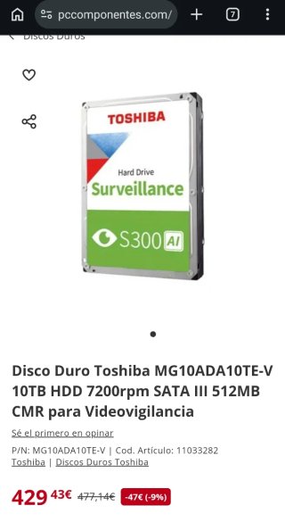 Oferta!! 10TB Disco duro "HDD" Interno Toshiba