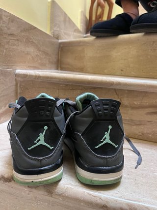 Jordan 4 Zapatillas Hombre Gris Verde
