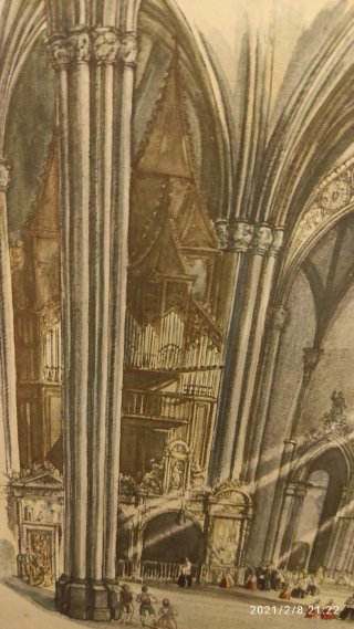 Due litografie di chiesa e presepe
