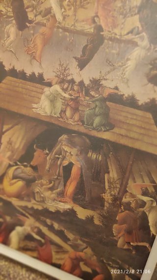 Due litografie di chiesa e presepe