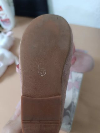 Zapatos niña rosa lazo
