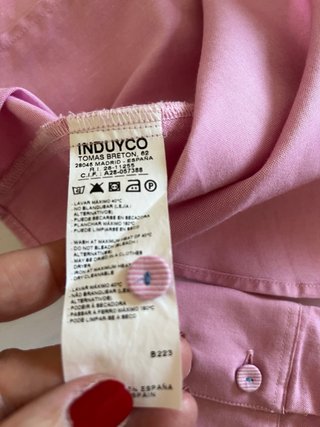 Camisa Lloyds rosa manga larga