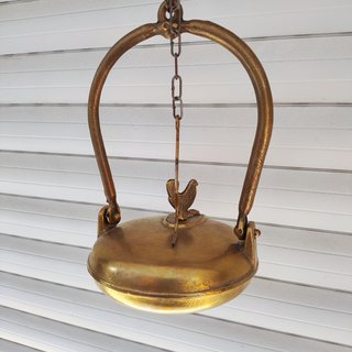 Candil de Aceite Vintage Bronce Figura Gallo