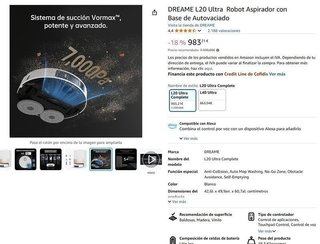 DREAME L20 ULTRA Robot Aspirador y Friegasuelos