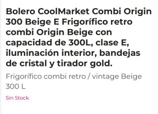 Frigorífico Retro Beige Cecotec