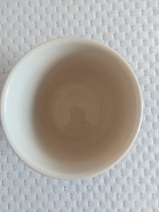 Vaso ceramica bianco e blu decorato